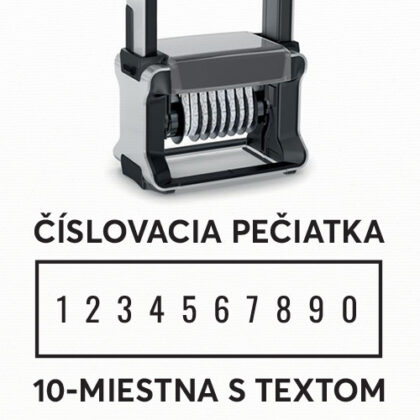 Číslovacia pečiatka s textom 10-miestna